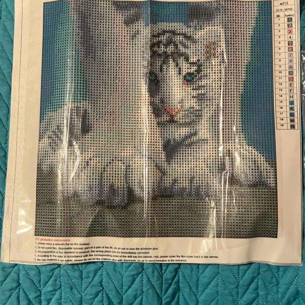 White Tiger Diamond Painting Kit